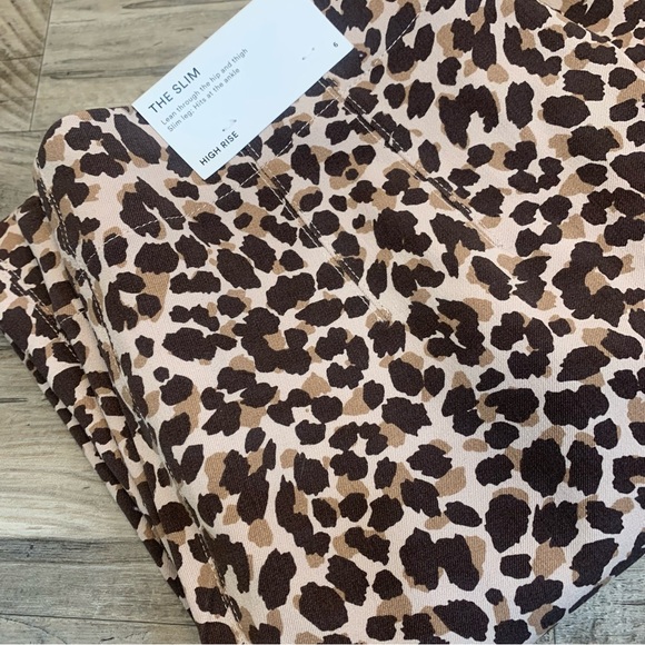 Ann Taylor The Slim High Rise Leopard Print Ankle Pants - Picture 12 of 13